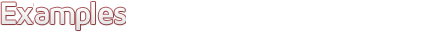Examples